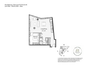 1 Bedroom 1 Bathroom 2306 floor plan